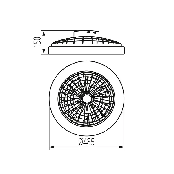 Stropný ventilátor s osvetlením ISAFI LED 66299 BLACK PL1