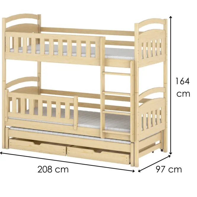 Posteľ Blanka 90x200 borovica