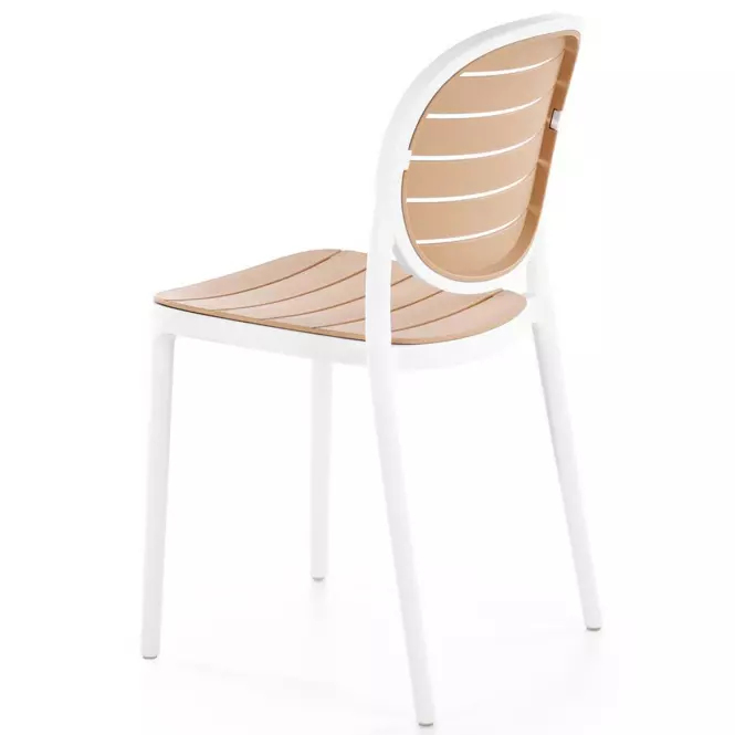 Stolička K529 biela/prírodné,5