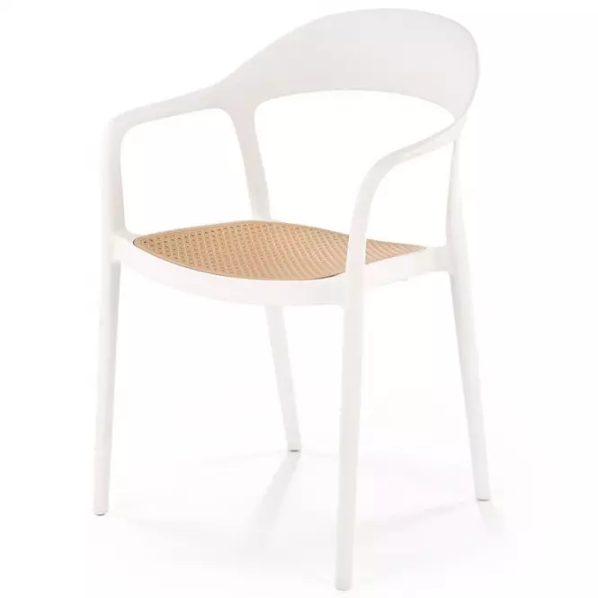 Stolička K530 biela/prírodné