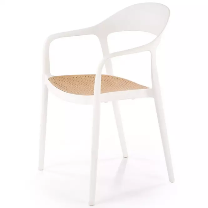 Stolička K530 biela/prírodné,5