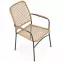 Stolička K457 rattan hnedá/čierna,3
