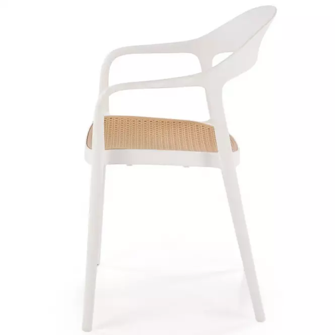 Stolička K530 biela/prírodné