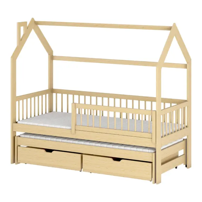Posteľ Domček Papi 80x160 borovica