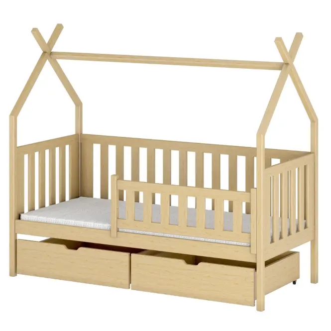Posteľ Domček Simba 80x160 borovica