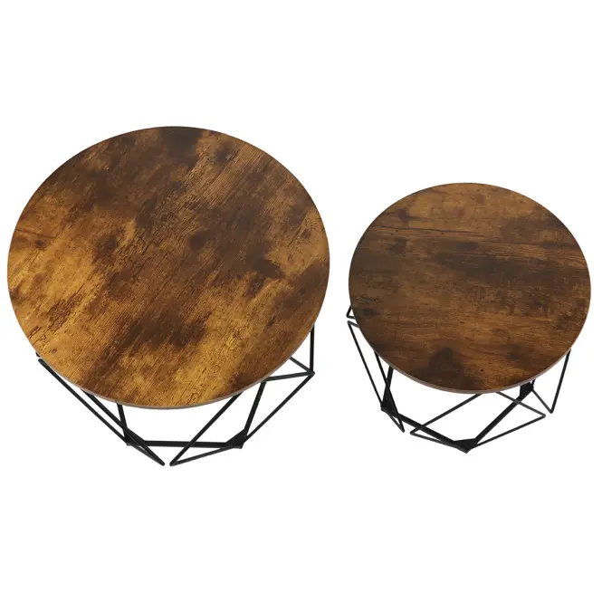 Súprava stolíkov Loft 8625 E dark vintage wood,4