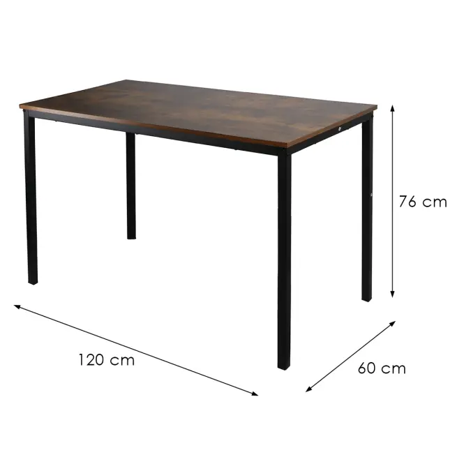 Stôl Loft 8632 E dark vintage wood