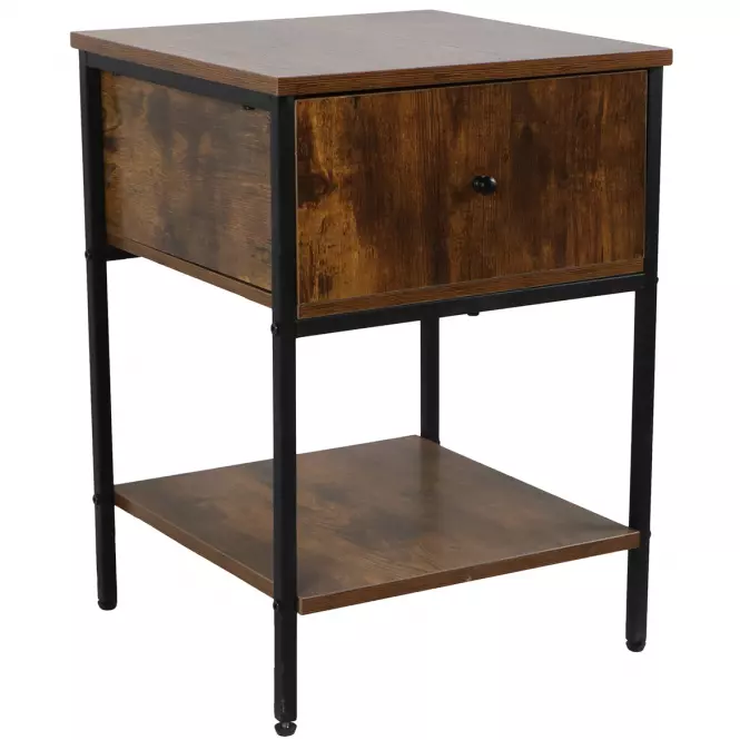 Nočný Stolík Loft 8624 E dark vintage wood