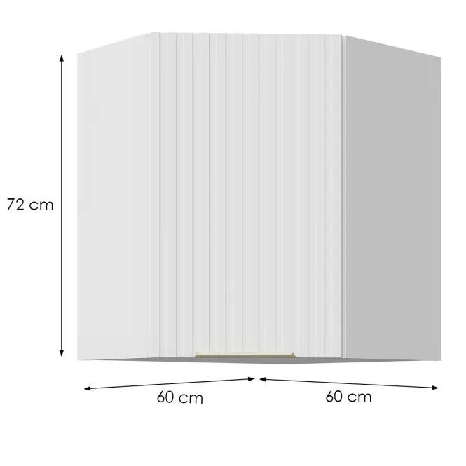 Kuchynská Skrinka Tuluza 60x60 GN-72 1F (45°) biely mat lamel