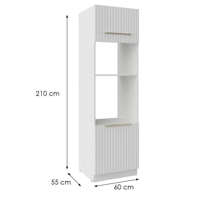 Kuchynská Skrinka Tuluza 60DPM-210 2F biely mat lamel