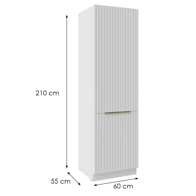 Kuchynská Skrinka Tuluza 60DK-210 2F biely mat lamel
