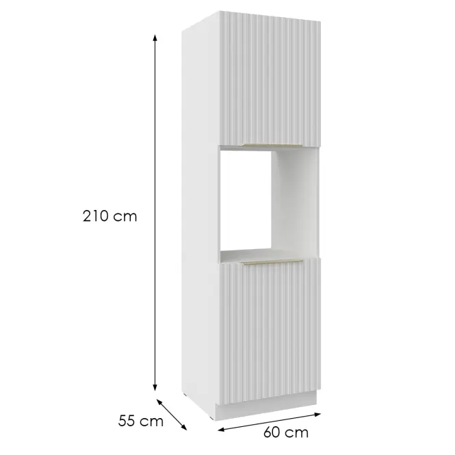 Kuchynská Skrinka Tuluza 60DP-210 2F biely mat lamel