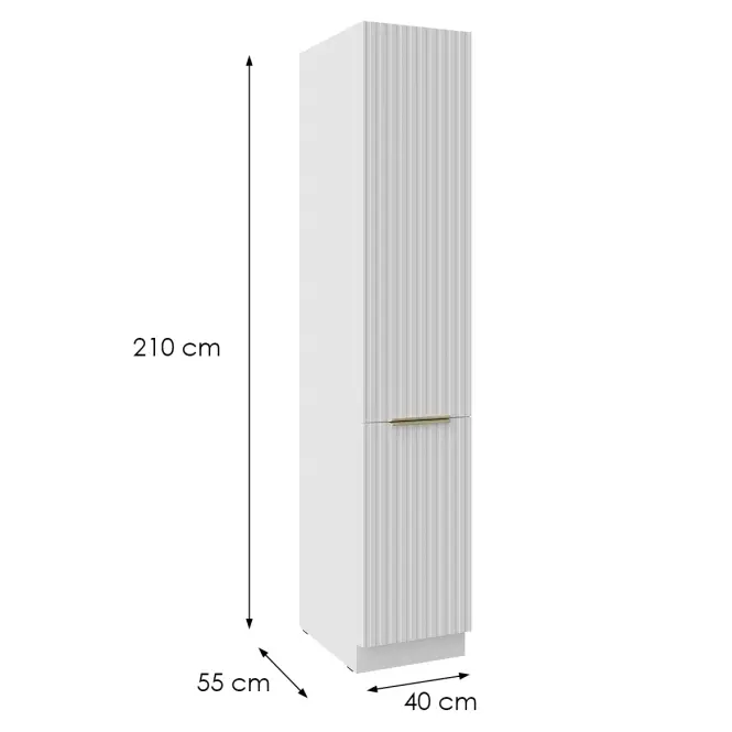 Kuchynská Skrinka Tuluza 40DK-210 2F biely mat lamel
