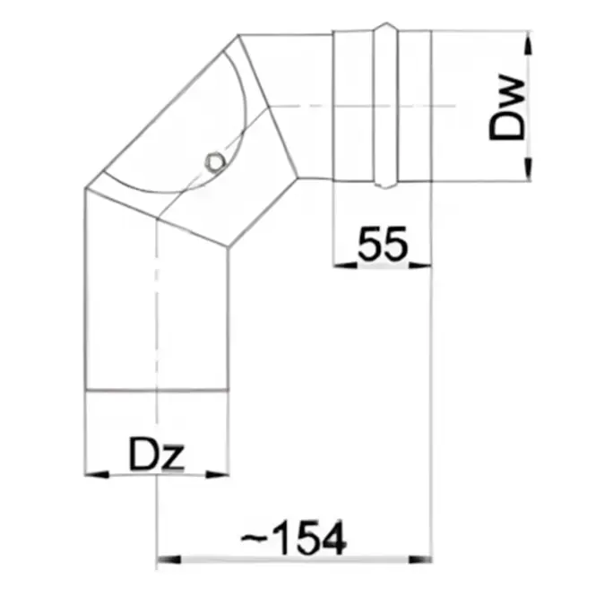 Koleno pevné KSR80/90 SPNP07