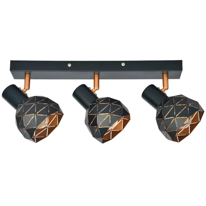 Stropné bodové svietidlo Puzzle 3 AS-PUE143B black LS3