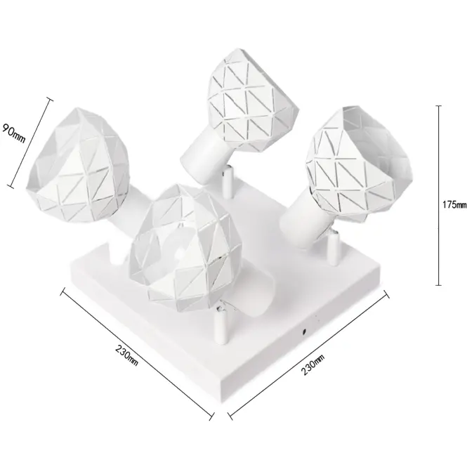 Stropné bodové svietidlo Puzzle 4 AS-PUE144W white LS4