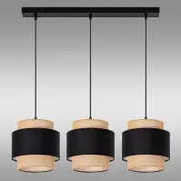 Závesné svietidlo W-L 1204/3 JUTE/BLACK LW3