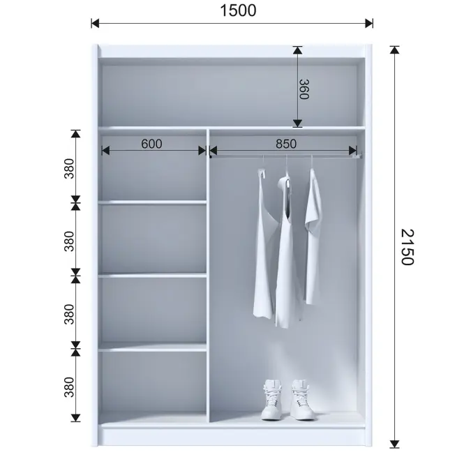 Skriňa Multi 150 craft/čierna