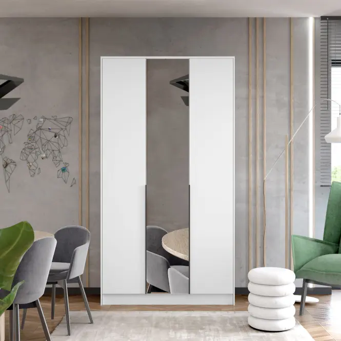 Skriňa Moda s páskou 150 biela,3