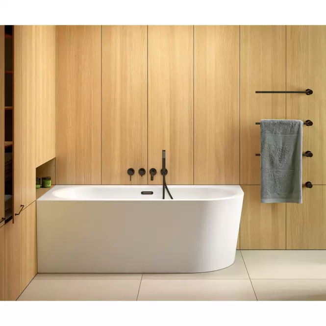 Voľne stojaca vaňa prístenná Avita A-Line 160L + sifón klik-klak chróm