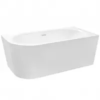 Voľne stojaca vaňa nástenná Avita A-Line 160P + sifón klik-klak zlatá