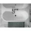 Voľne stojaca vaňa nástenná Avita A-Line 160P + sifón klik-klak zlatá,9