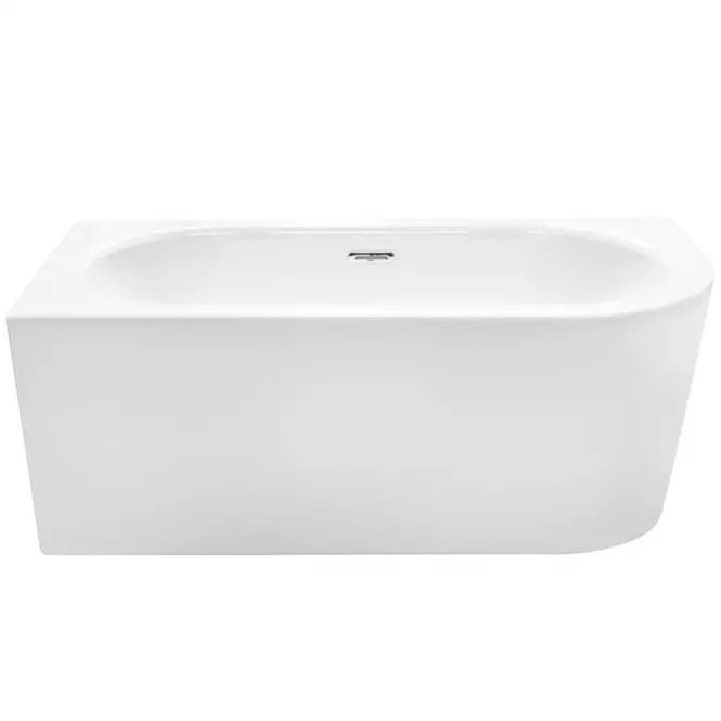 Voľne stojaca vaňa nástenná Avita A-Line 160L + sifón klik-klak zlatá,5