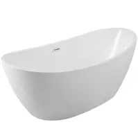 Voľne stojaca vaňa Ayla 170/80 + sifón klik-klak s prepadom zlatá