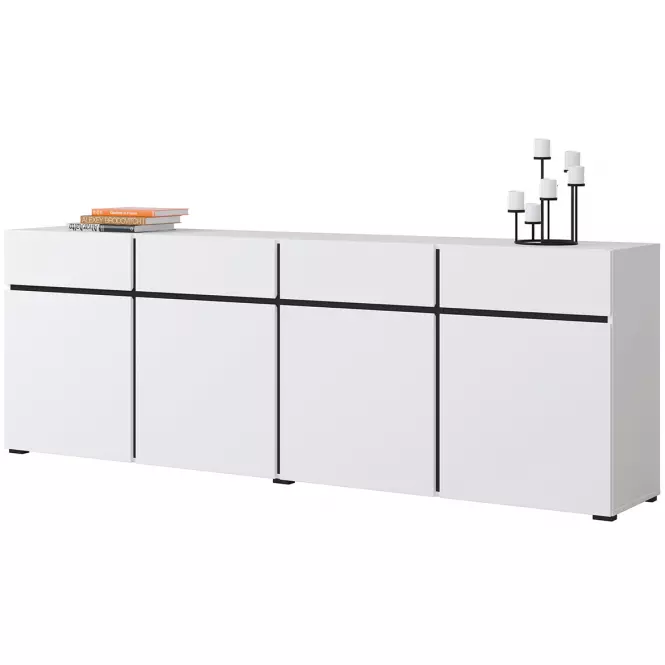 Komoda Cross4d4s biely/Čierna,4