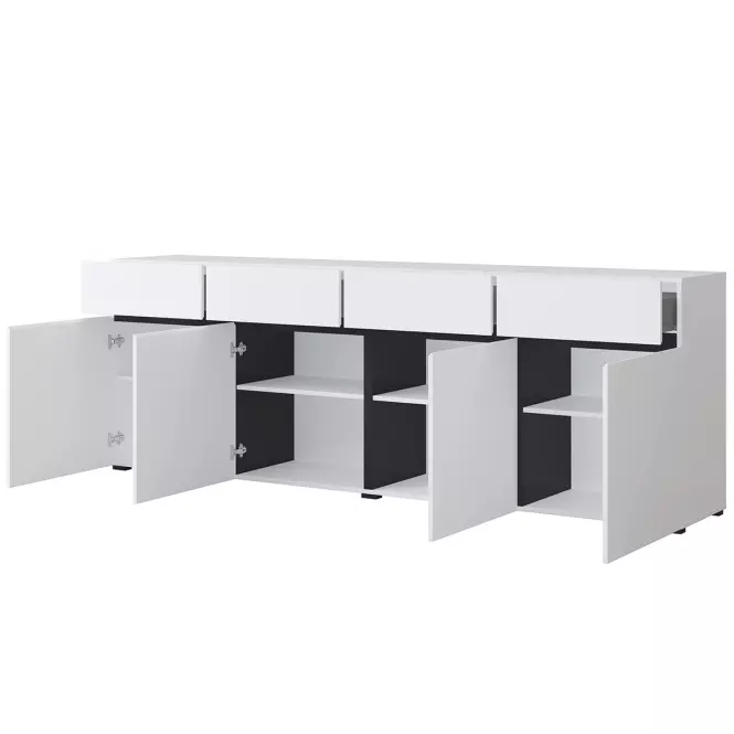Komoda Cross4d4s biely/Čierna,5