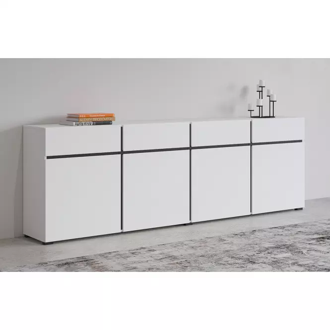 Komoda Cross4d4s biely/Čierna,6