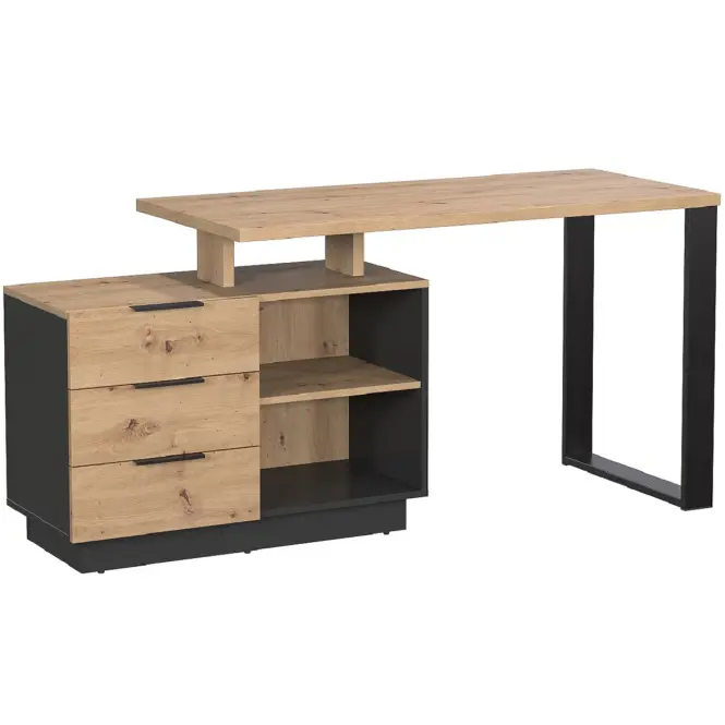 Písací stôl Sierro 3s Dub Artisan/Čierna,2