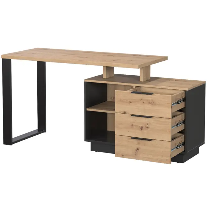 Písací stôl Sierro 3s Dub Artisan/Čierna,7