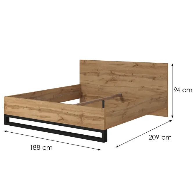 Posteľ 180/200 Halle S 32 Dub Wotan