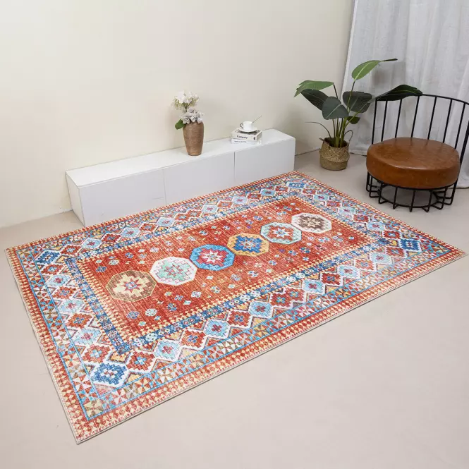 Koberec Chenile Print Rug 0,8/1,5 RS2549PT-3 červená