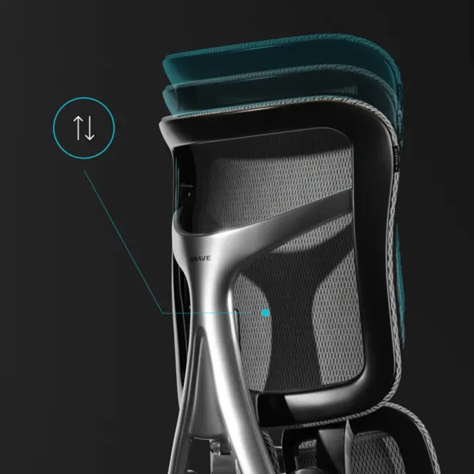Kancelárske kreslo Brave V-Kinetic Čierna,7