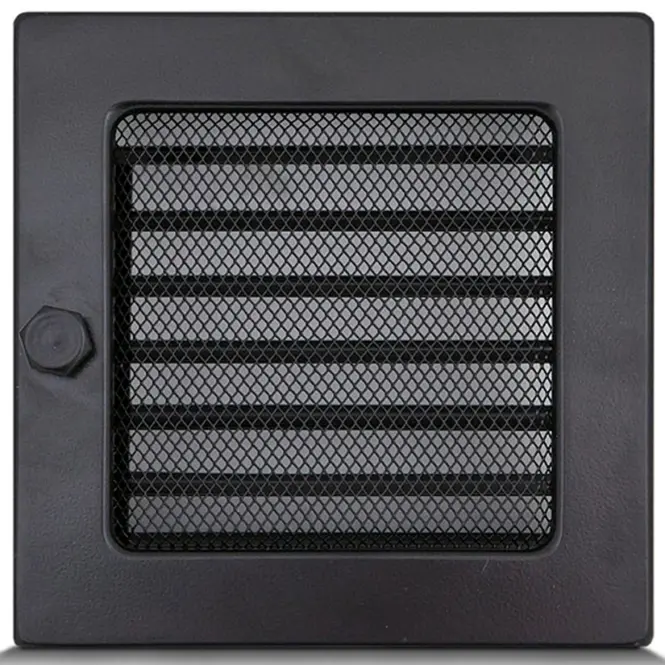 Komínová mriežka čierna so žalúziou 17X17 4F1717ZD,2