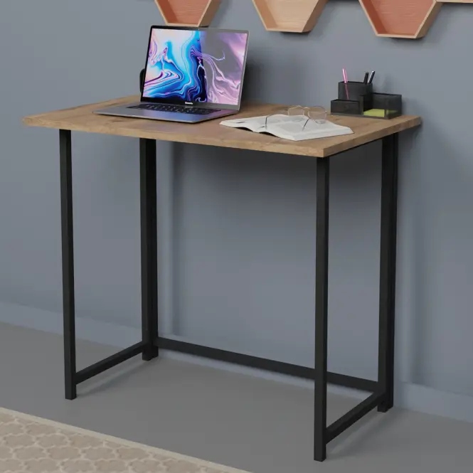 Písací stôl skladaný Fd-5080fsd-001 prírodná/čierna
