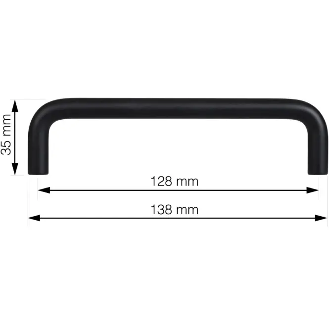 Úchytka Gissi 128 mm matná čierna