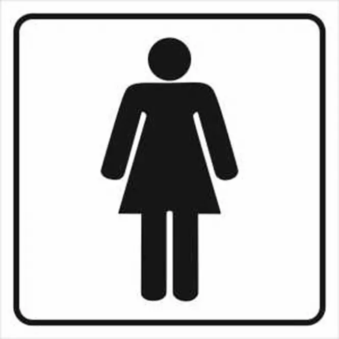 Nálepka informačná transparentná – WC ženy