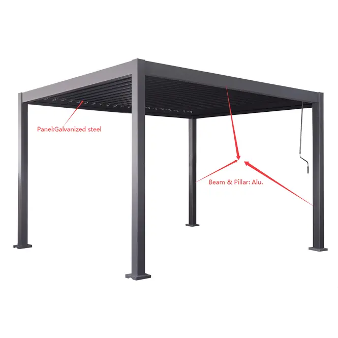 Záhradný pavilón / pergola Merkury 3x4x2.5m
