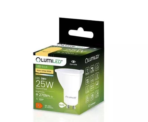 Žiarovka Lumiled LED GU10 3W 270LM 120ST. CB,6
