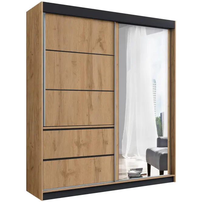 Skriňa craft zlatý 150x215