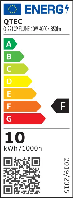 Stropné svietidlo LED QTEC Q-221CP Flume 10W 4000K čierna
