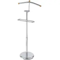 Vešiak na bundu Gc7503 chróm/prírodné