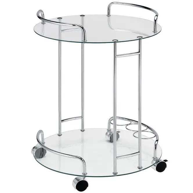 Servírovací vozík Gc7514 chróm/sklo