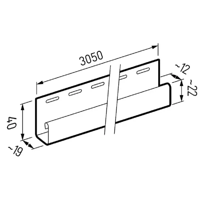 Štartovacia lišta J SV(P/PU)-15 Dub 3.05m