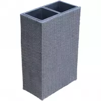 Prútený kvetináč 51x28x79h čierny