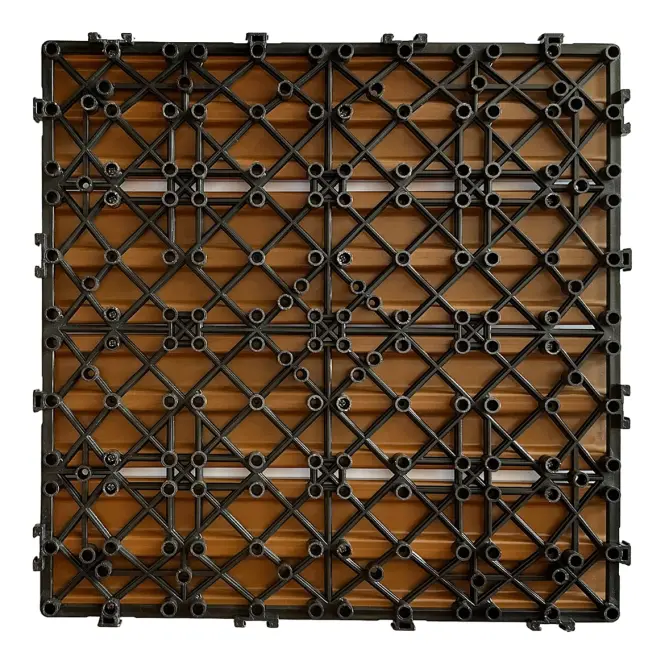 Terasová dlaždica WPC -  drevená štruktúra Teak 300x300 mm