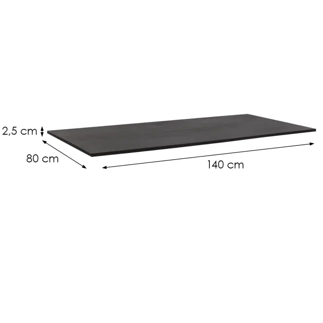 Stolová Doska TT SW503 9544 140x80 cm Čierna